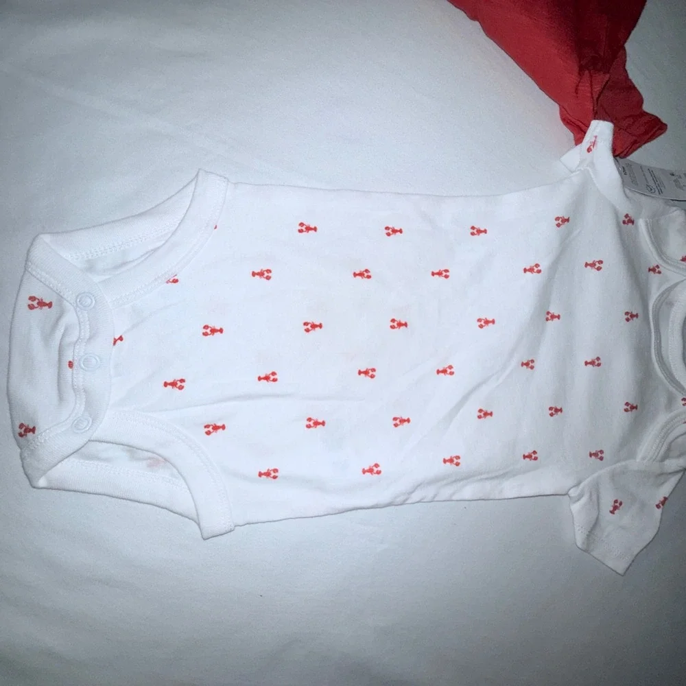 Carter's‎ Just One You 3pc Outfit Set Kids 12M Red White New Lobster Nautical